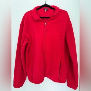 L.L. Bean Red Polartec Lightweight Fleece Jacket – Men’s Large